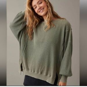 AE Outfitters Oversized Big Hug Waffle Sweatshirt